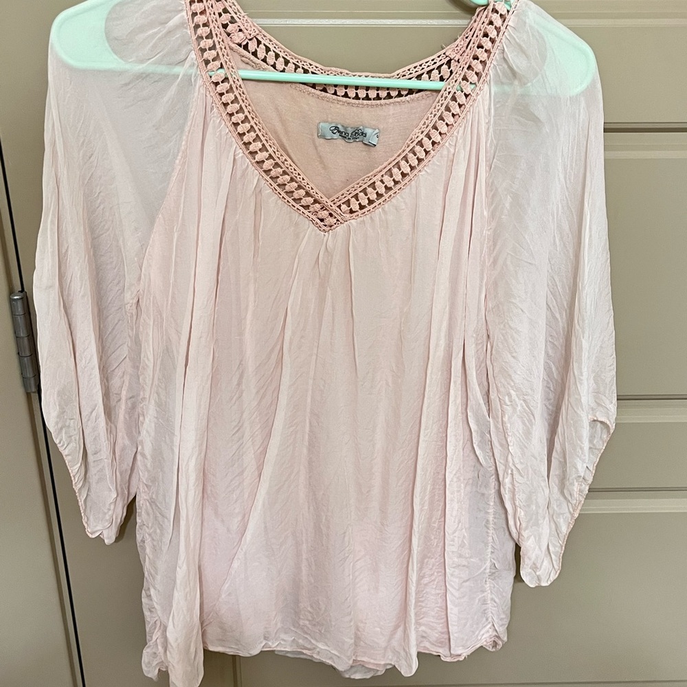 Flowy- pink- 3/4 sleeve